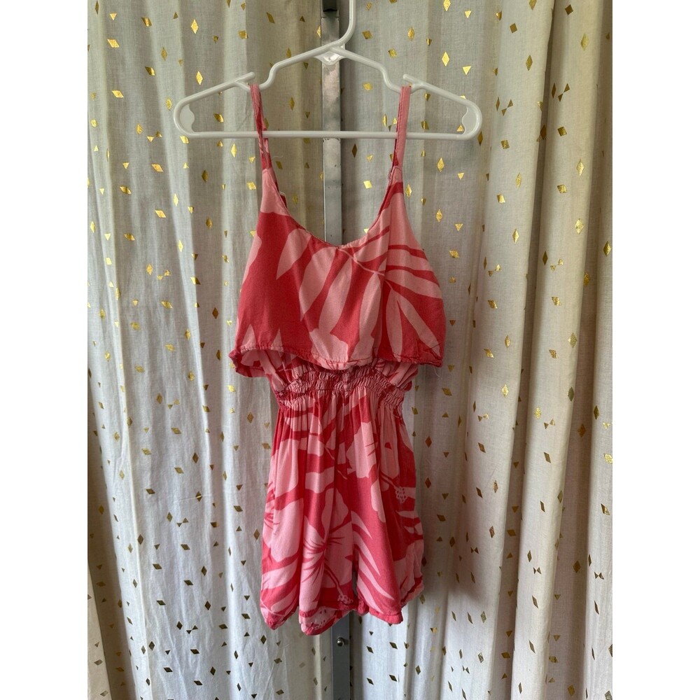 Makai Beach Hawaii Toddler Girl Hawaiian Tropical Hibiscus Flowers Romper 4T